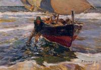 Joaquin Sorolla y Bastida - Beaching the Boat study